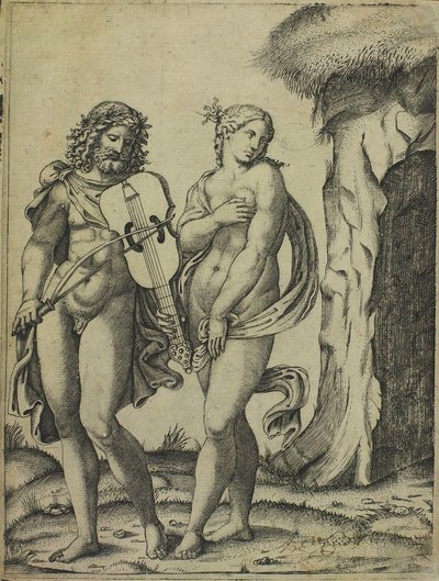 Orpheus and Eurydice by Marcantonio Raimondi